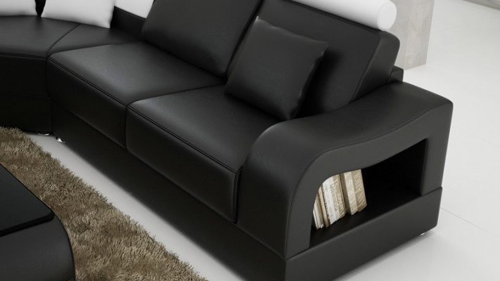Leather Sofa Couch Living Area Corner Sofa Corner Set Design Modern Sofa L6015B