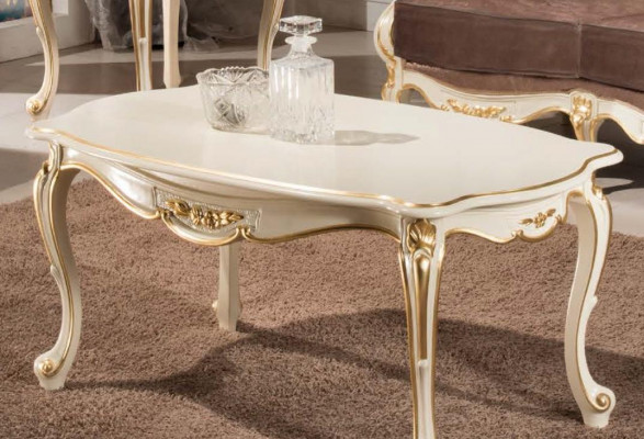 Classic living room furniture couch sofa armchair coffee table side table 4-piece set