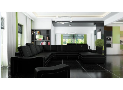XXL leather sofa with USB leather couch living area corner sofa new set leather sofa