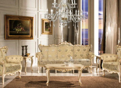 Italian seating set classical furniture seat upholstery set sofa couch 4-piece new