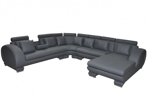 Corner leather sofa couch upholstery seat living landscape design XXL U shape