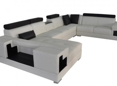 Leather sofa with USB corner sofa living landscape sofas couches suite design modern