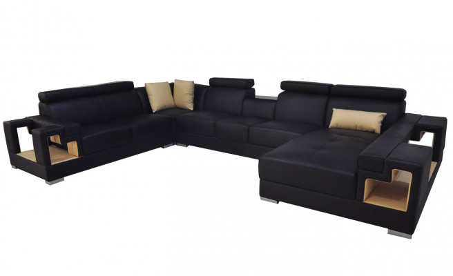 Leather sofa with USB corner sofa living landscape sofas couches suite design modern