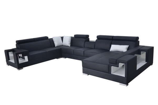 Leather sofa with USB corner sofa living landscape sofas couches suite design modern