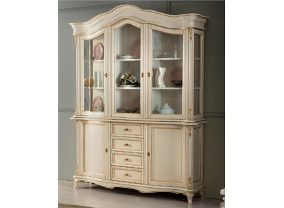 Display Cabinet Real Wood Sideboard Vitrine Solid Dining Room Furniture Solid Wood