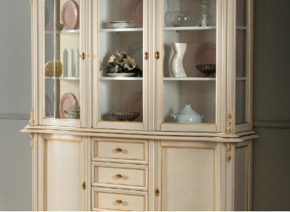 Display Cabinet Real Wood Sideboard Vitrine Solid Dining Room Furniture Solid Wood