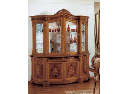 XXL Display Cabinet Solid Wood Vitrine Sideboard Italian Furniture Cabinets