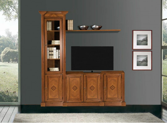 Cabinet Display Case Wood Living Room Furniture TV Wall Units Modern Design Living Wall