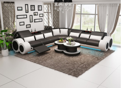 Leather sofa couch living landscape corner sofa corner set design modern sofa G8035C