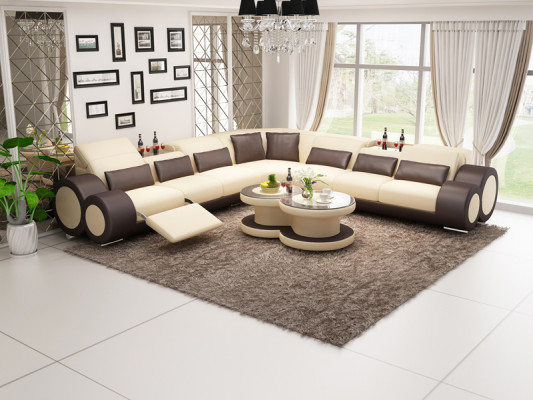 Leather sofa couch living landscape corner sofa corner set design modern sofa G8035C