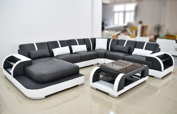 Sofa couch upholstery corner set fabric sofas leather corner sofa U-shaped living landscape