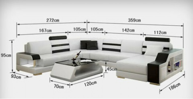 Corner sofa with USB, upholstered seat, leather couches, sofa set, living landscape.