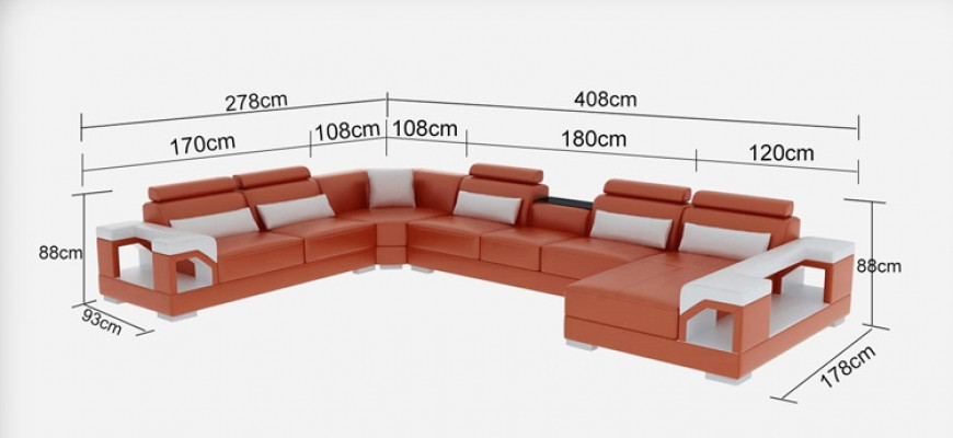 Leather sofa couch living landscape corner sofa corner set design modern sofa G8010 new