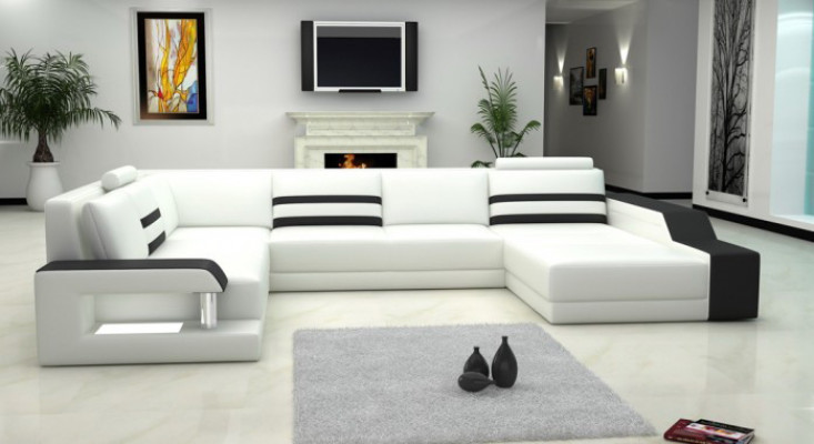 Designer sofa corner sofa couch leather sofa upholstered seat corner set with light PHX1