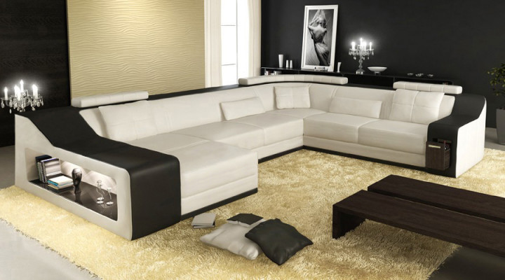 Leather sofa couch living landscape corner sofa corner set design modern sofa new B2017