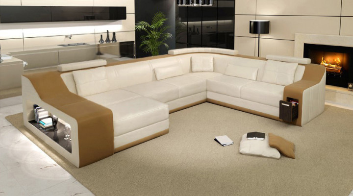 Leather sofa couch living landscape corner sofa corner set design modern sofa new B2017