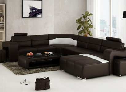 Leather sofa couch living landscape corner sofa corner set design modern sofa