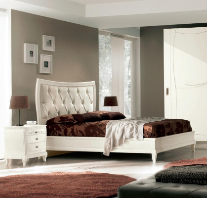 Bed bedroom set bed 2x nightstand wood classic Italian furniture 3-piece set