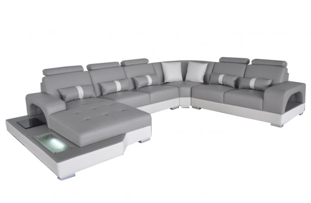 Leather corner sofa corner living room suite design modern couch