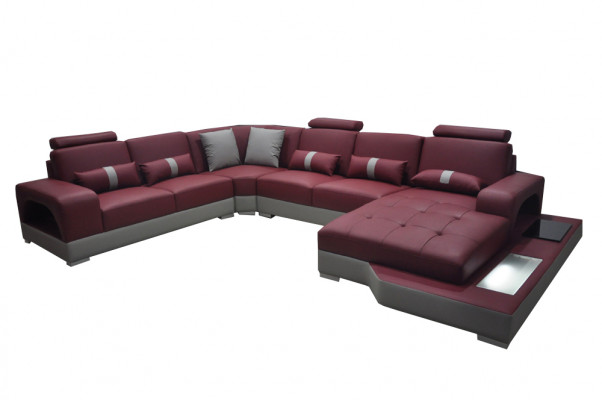 Leather corner sofa corner living room suite design modern couch