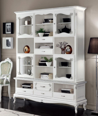 Living room display cabinet bookcase sideboard classic furniture shelves wood