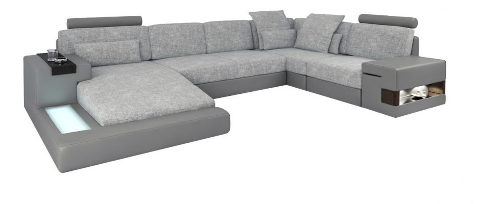 U-shape furniture sofa bed features upholstery textile modern design corner sofa new sofa