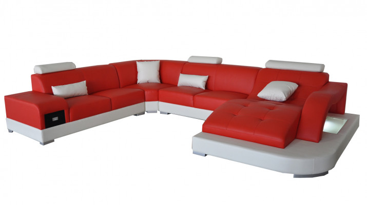 Leather Corner Sofa Corner Living Landscape Set Design Modern Couch New Sofas USB New