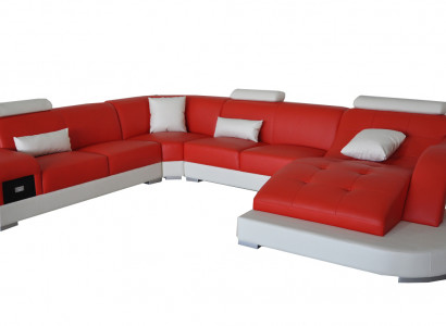 Leather Corner Sofa Corner Living Landscape Set Design Modern Couch New Sofas USB New