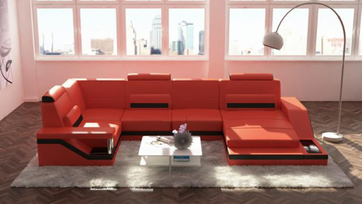 Living area sofa upholstered couch corner corner sofa set textile fabric leather sofas