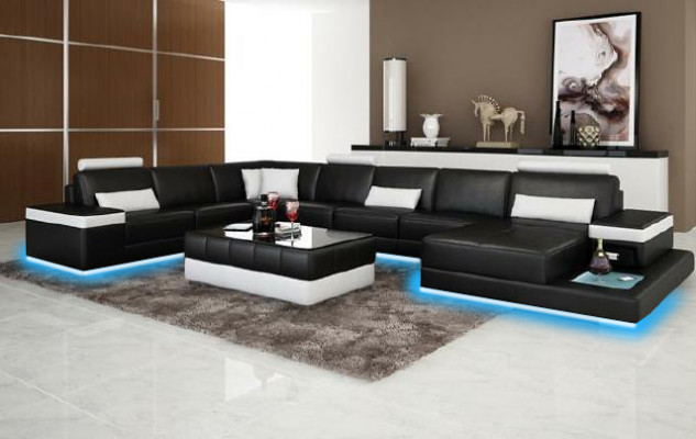 Design XXL leather sofa "Premium Comfort" with high-quality faux leather