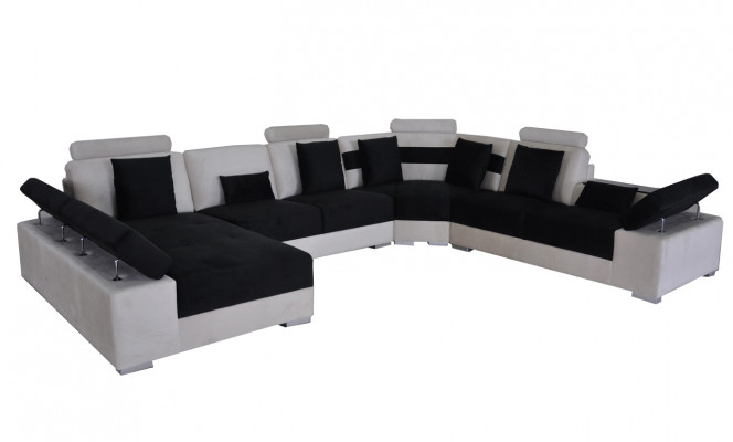 Leather sofa couch living landscape corner set design modern sofa U-shape K5014 new