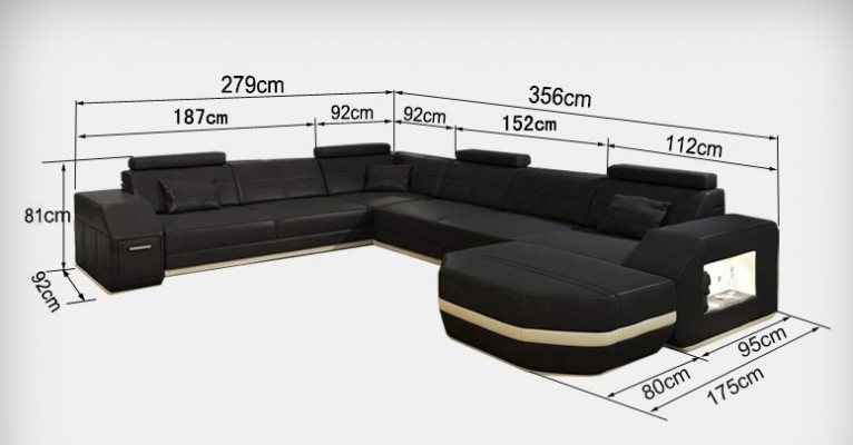 Leather Sofa Couch Living Landscape Corner Sofa Corner Suite Design Modern Sofa C4011 New