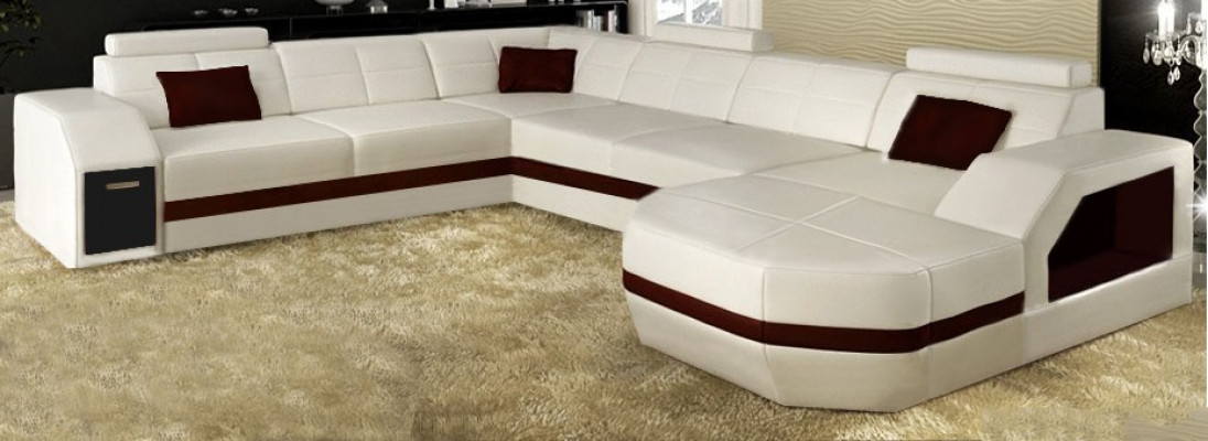 Leather Sofa Couch Living Landscape Corner Sofa Corner Suite Design Modern Sofa C4011 New