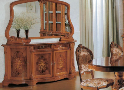 Italian furniture cabinets solid mirror 2-piece chest of drawers sideboard cabinet wood