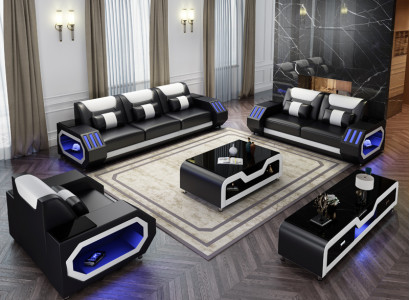 Leather upholstery sofa set couch set 3+2+1 seater set G8046D couches