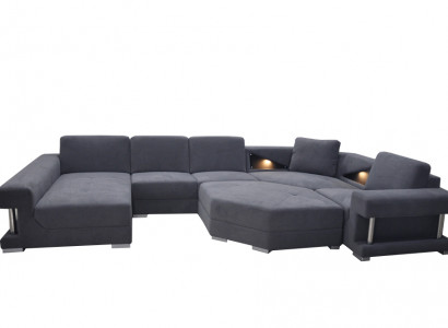Corner sofa couch upholstery corner living room landscape designer sofa textile + USB