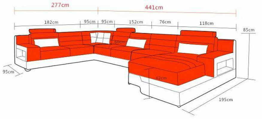 Leather sofa corner sofa + USB suite living landscape upholstery U-shaped couch sofa design