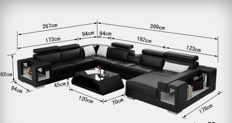 Leather sofa couch living landscape corner sofa corner suite design modern U K5001