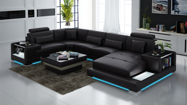 Leather sofa couch living landscape corner sofa corner suite design modern sofa G8023