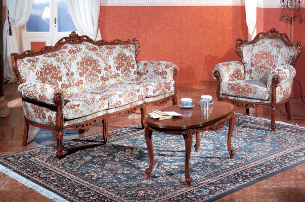 Italian sofa set classic sofa couch set coffee table 3-piece suite
