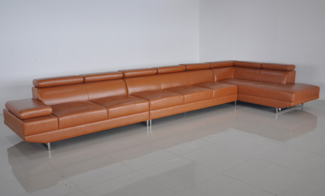 XXL Lounge Dream Sofa Couch Upholstery Seat Set Living Landscape Leather Corner +USB