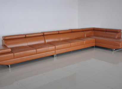 XXL Lounge Dream Sofa Couch Upholstery Seat Set Living Landscape Leather Corner +USB