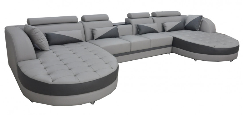 Corner sofa upholstery couch seating corner leather suite U-shape living landscape