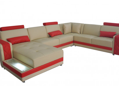 Leather sofa couch living landscape corner set design modern decorative sofa