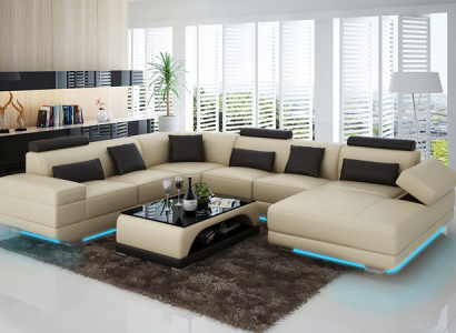Leather sofa couch living area corner sofa corner set design modern sofa