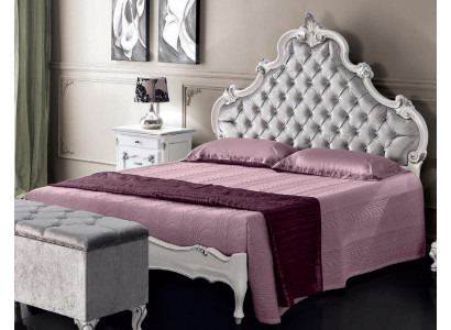 Chesterfield bed upholstered design luxury double hotel beds Italian wood new