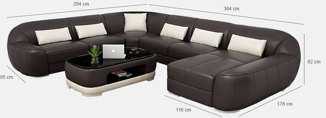 Modern leather sofa corner sofa living landscape seating upholstery couch set fellen