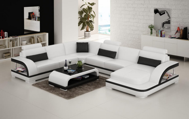 Leather sofa couch living landscape corner sofa corner set design modern sofa with USB