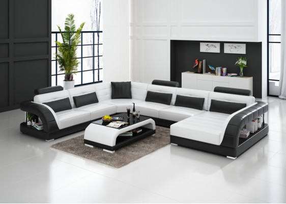 Sofa set with USB cushion sofa set 3+2+1 leather couches sofas complete