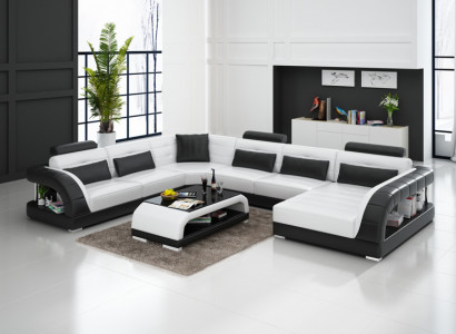 Sofa set with USB cushion sofa set 3+2+1 leather couches sofas complete